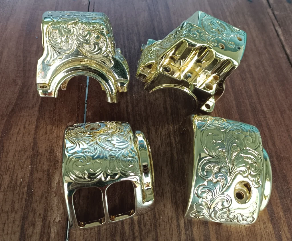 Crafted Motorbike Part's Brass Plating