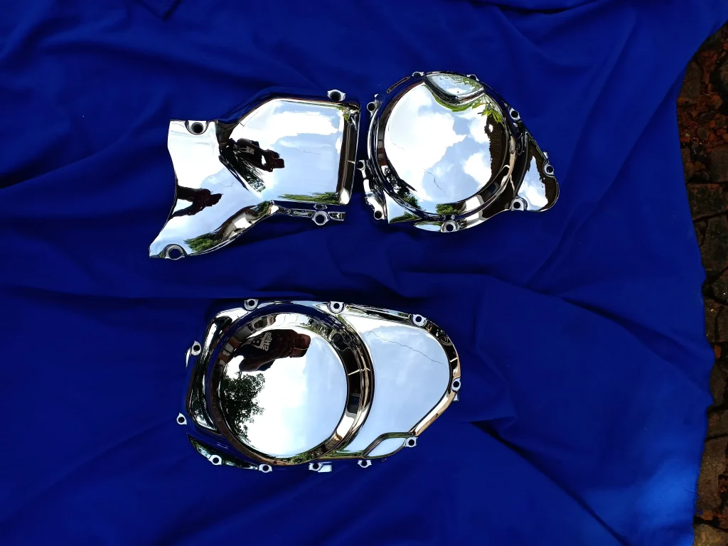 Chrome-Plated Motorcycle Engine Covers
