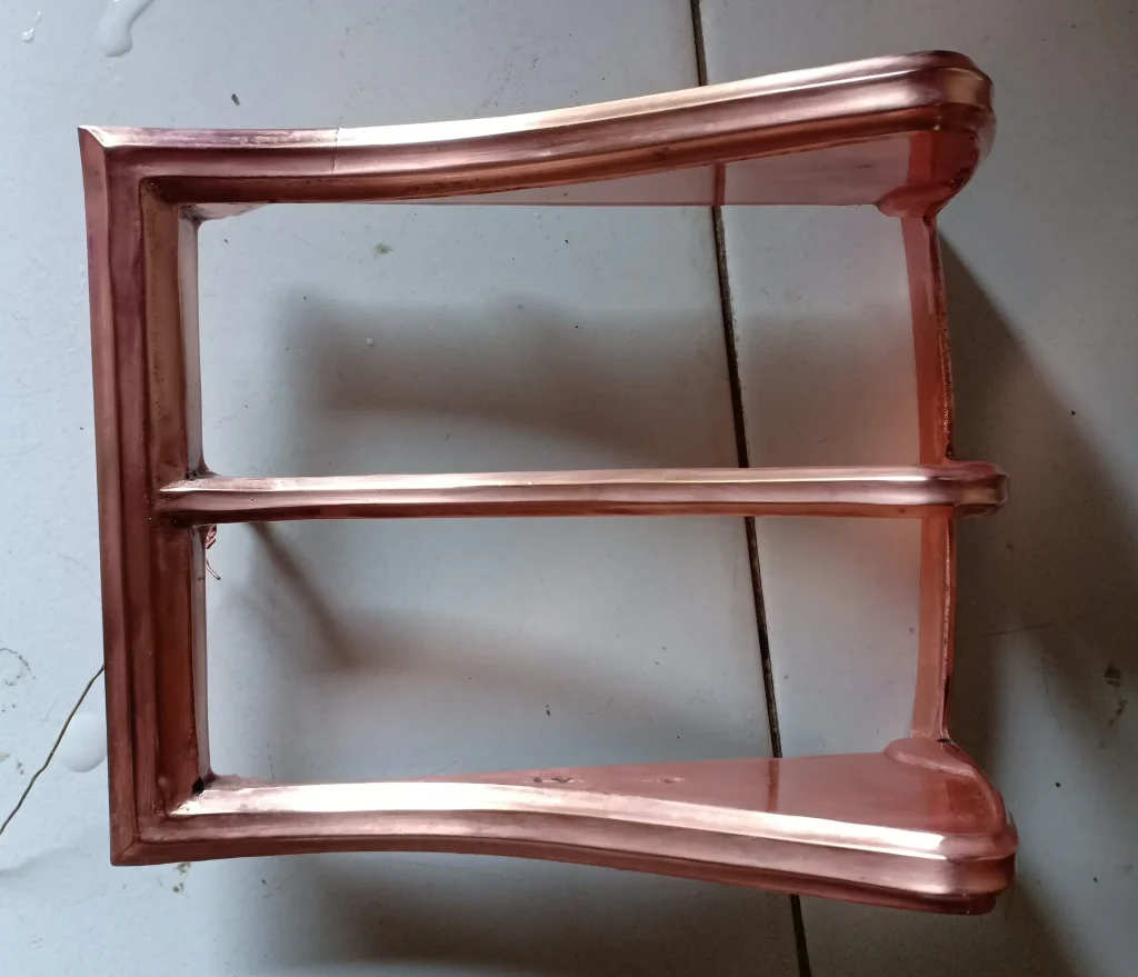 copper plating in medium size material
