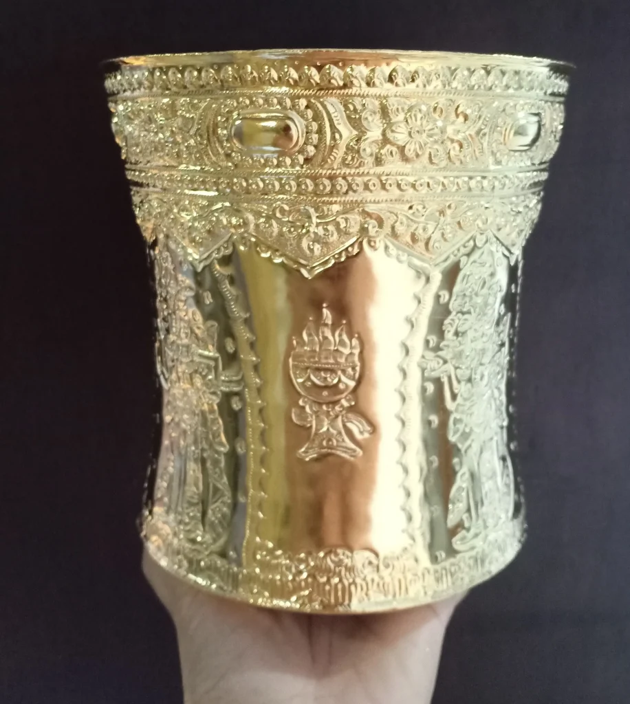 gold plated crafted balinese bowl