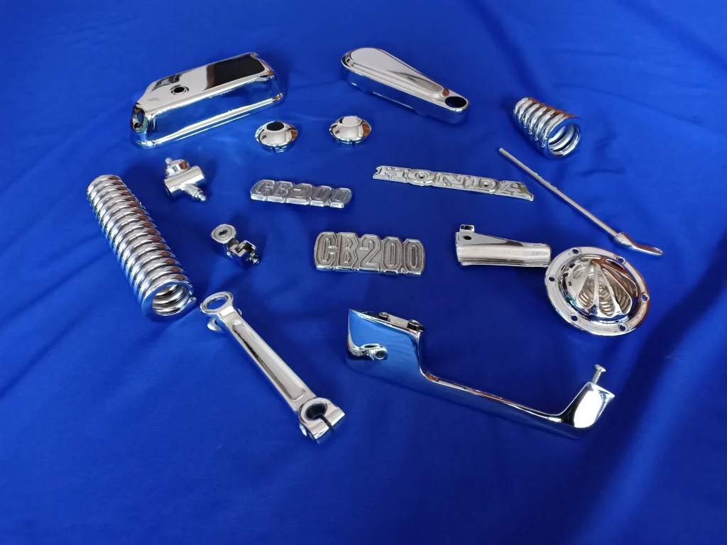 small chrome plating parts in motorcycle
