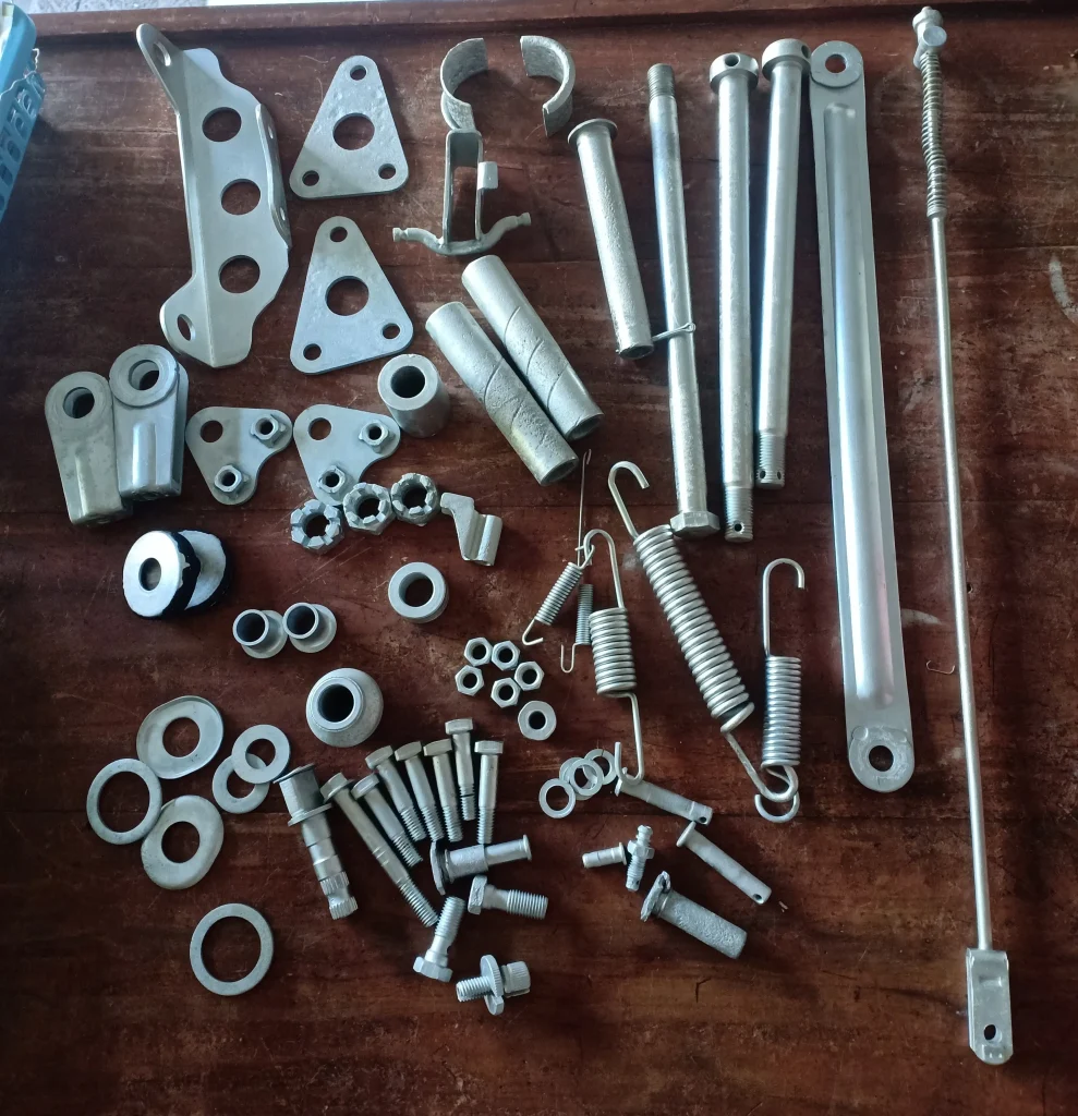 galvanizing various parts in motorbike