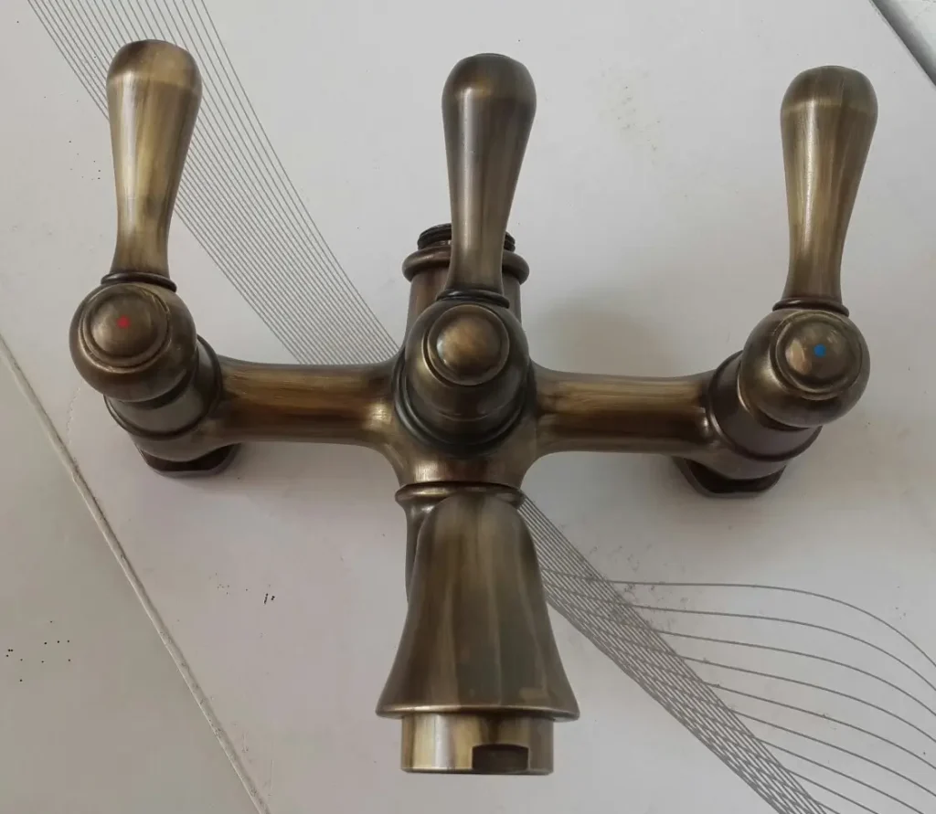hot and cold patina plated faucet
