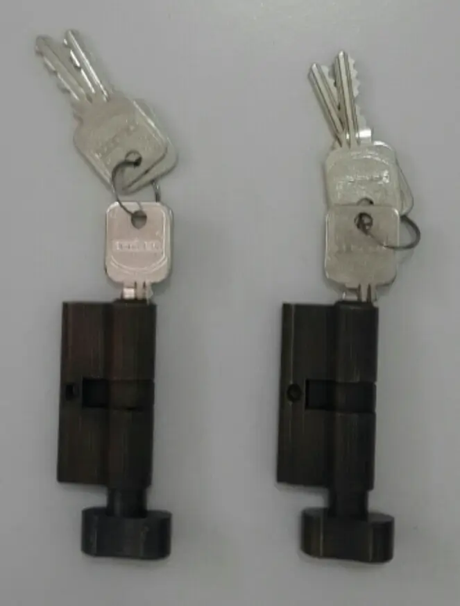 patina plated door lock